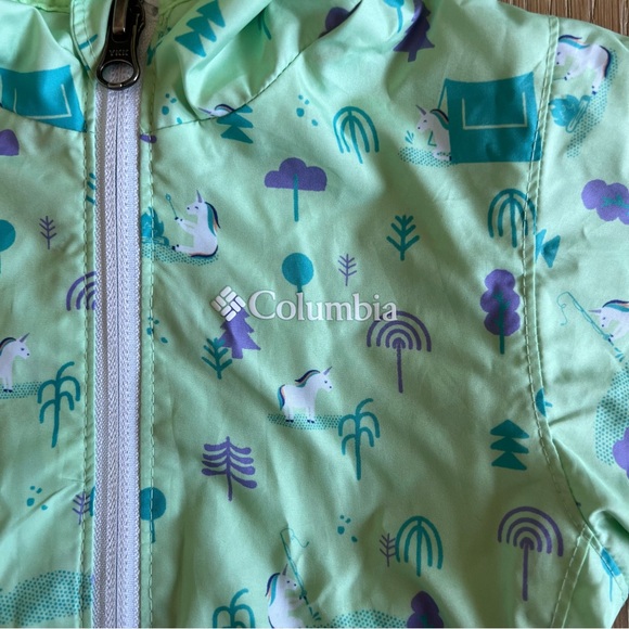 Columbia Light Green Patterned Kids' Jacket - Picture 4 of 5